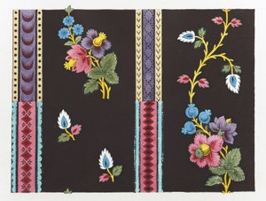 Guirnalda floral dentro del borde de Louis Albert DuBois